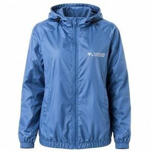 Columbia Small Packable Hooded Windbreaker Blue Nylon Rain Jacket Travel Hiking
